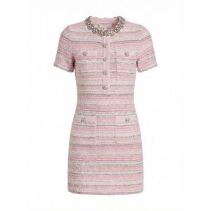 Self-Portrait Women Textured Knit Mini Dress